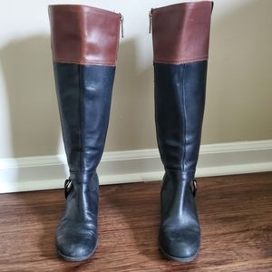 Bandolino two-toned riding boots size 6M